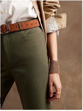 NWT Banana Republic Sloan Olive Green Straight Leg Pants